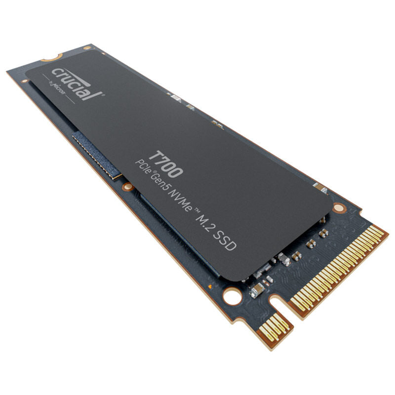 Crucial T700 NVMe SSD 1 TB PCIe 5.0 M.2 2280 uten kjøleribbe bakside