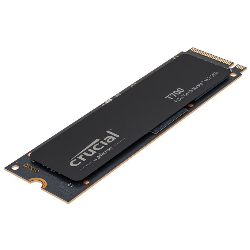Nærbilde av Crucial T700 NVMe SSD 1 TB PCIe 5.0 M.2 2280 uten kjøleribbe