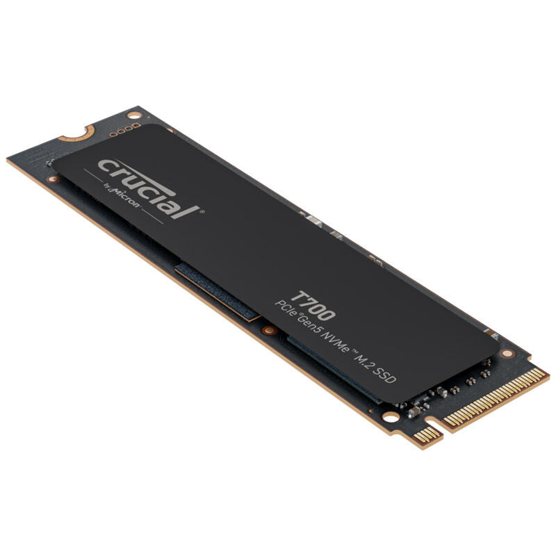 Detalj av Crucial T700 NVMe SSD 1 TB PCIe 5.0 M.2 2280 uten kjøleribbe