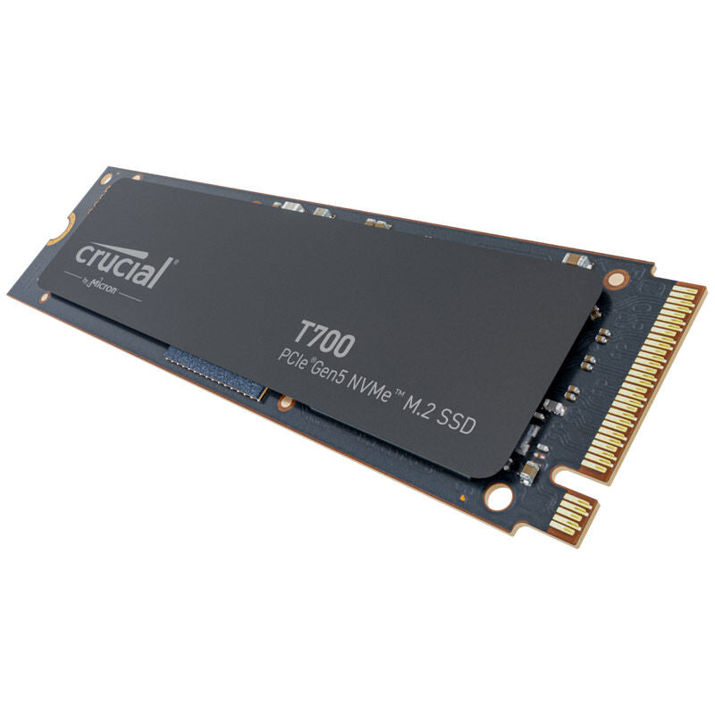 Crucial T700 NVMe SSD 1 TB PCIe 5.0 M.2 2280 uten kjøleribbe forfra