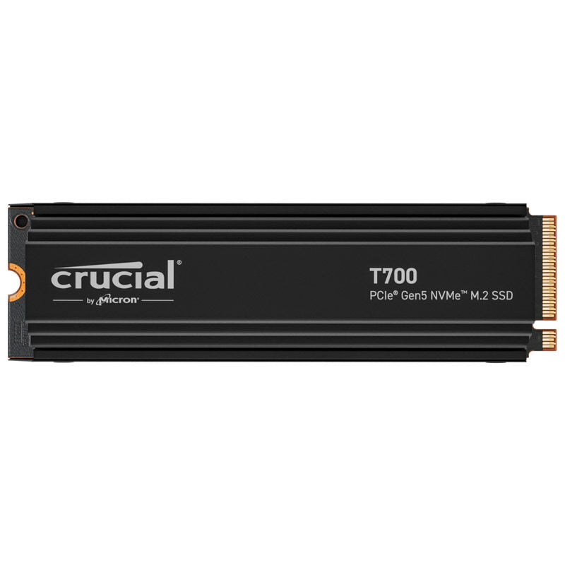 Crucial T700 NVMe SSD 4 TB PCIe 5.0 M.2 2280 pakning og emballasje