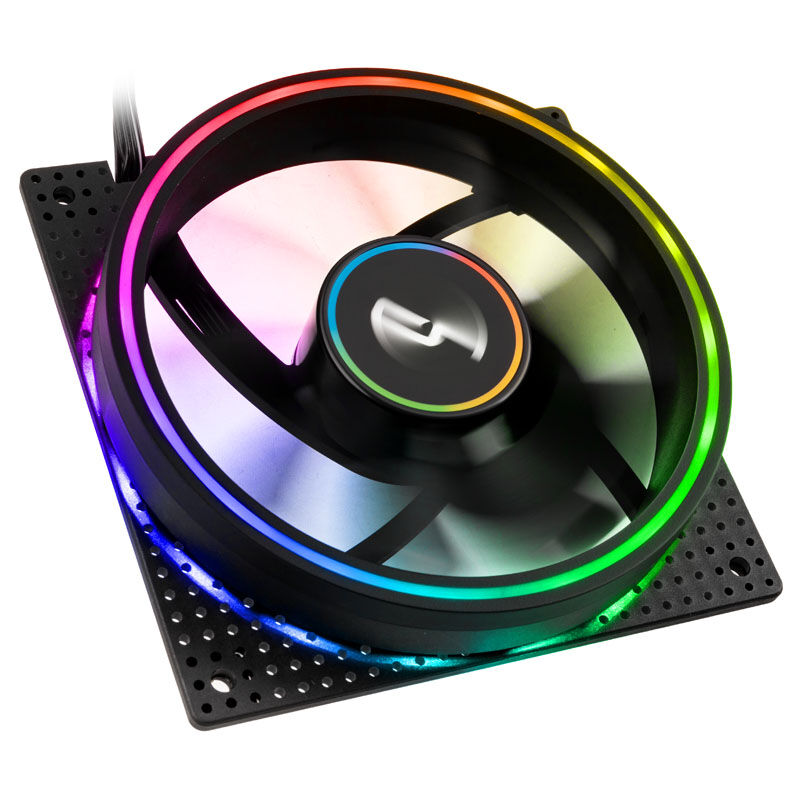Cryorig Crona S PWM ARGB vifte 3-pakning 120 mm svart bakside