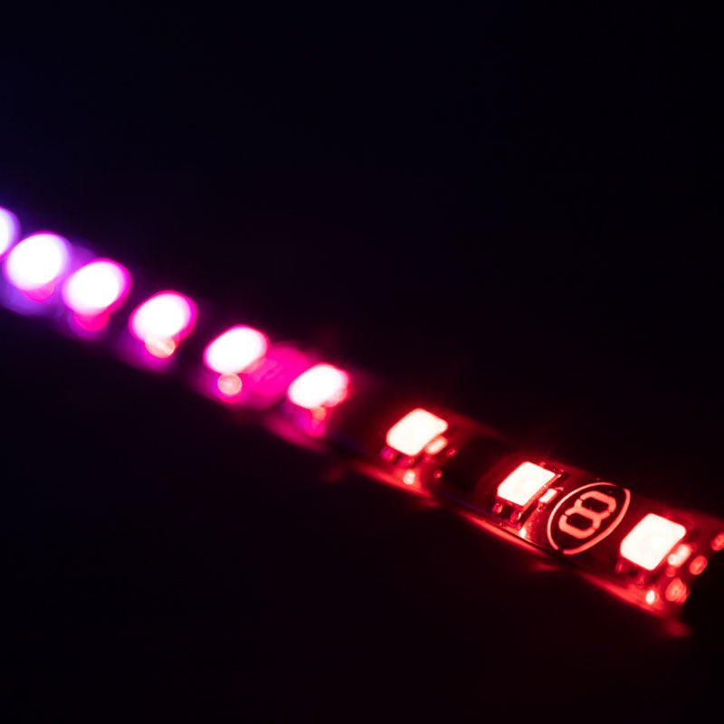 der8auer ARGB LED-strip 30 cm 15 LEDs detalj av lys