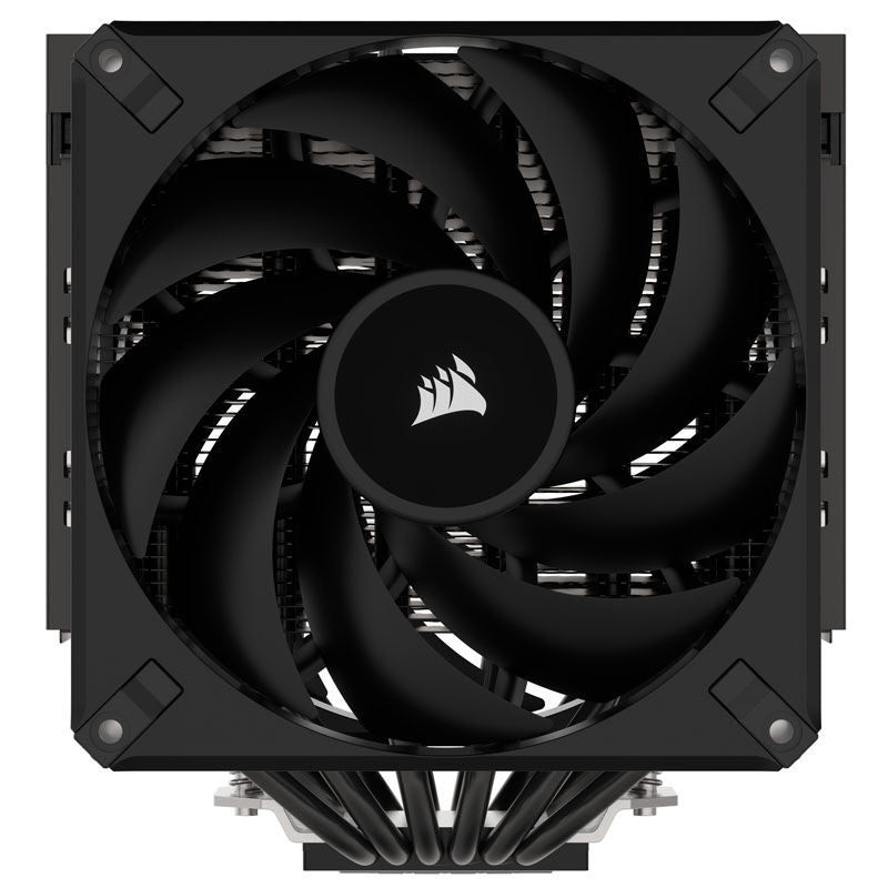 Detalj av Corsair A115 CPU-kjøler dobbelttårn 2x 140 mm PWM