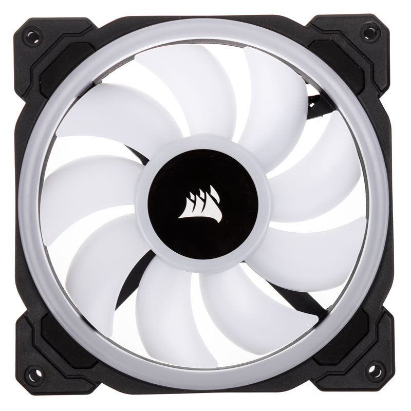 Detalj av Corsair LL140 RGB PWM vifte 140 mm 2-pakning