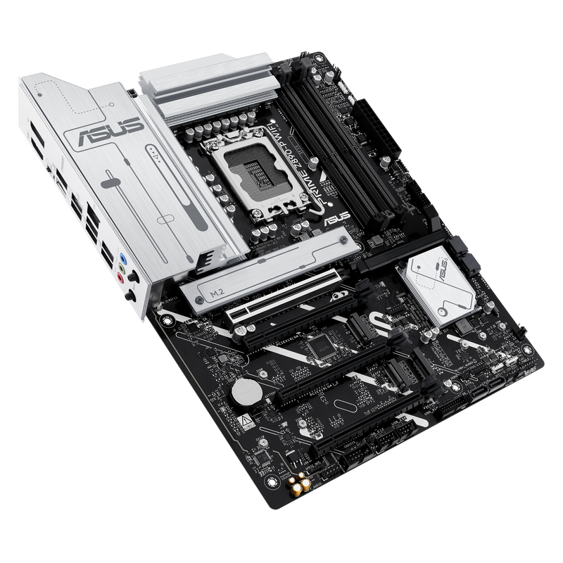 Detalj av USB-porter på ASUS Prime Z890-P WiFi hovedkort