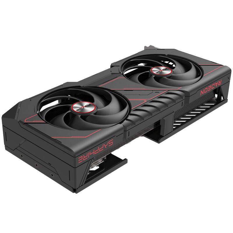 Detalj av vifte på Sapphire Pulse RX 9070 Gaming grafikkort