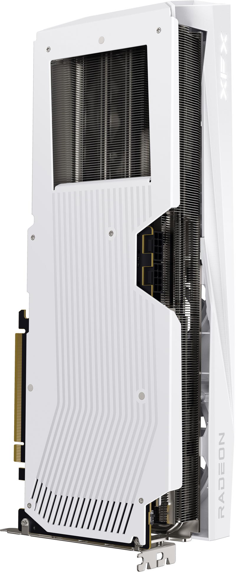 Detalj av XFX Quicksilver RX 9070 XT White grafikkort vifte