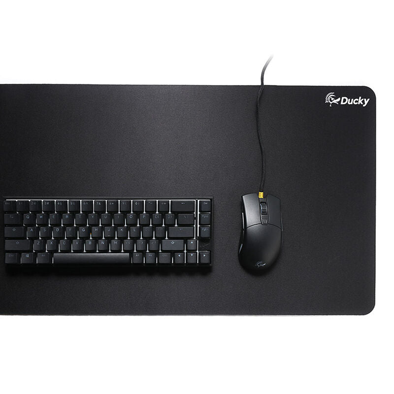 Ducky Feather gamingmus ARGB Huano svart/hvit med musematte - Ducky