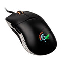 Ducky Feather gamingmus ARGB Omron 16000 DPI svart/hvit forfra