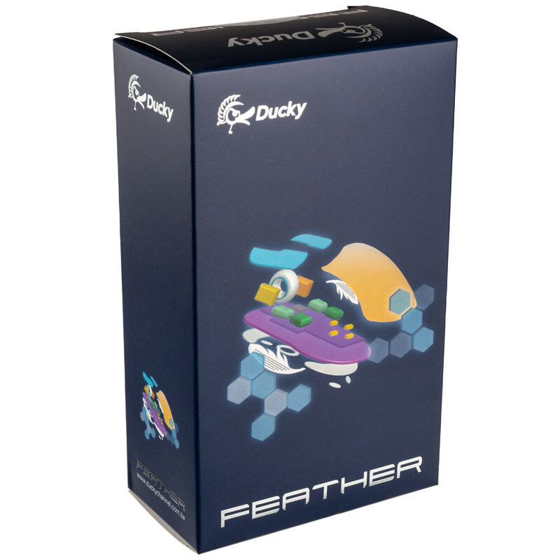 Oversikt over Ducky Feather gamingmus ARGB Omron 16000 DPI svart/hvit