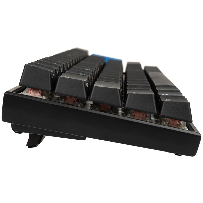 Ducky Mecha Mini gamingtastatur 60% MX-Red RGB svart montert på skrivebord