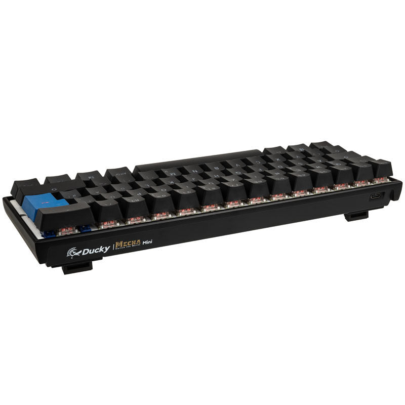 Ducky Mecha Mini gamingtastatur 60% MX-Red RGB svart tastaturdetalj