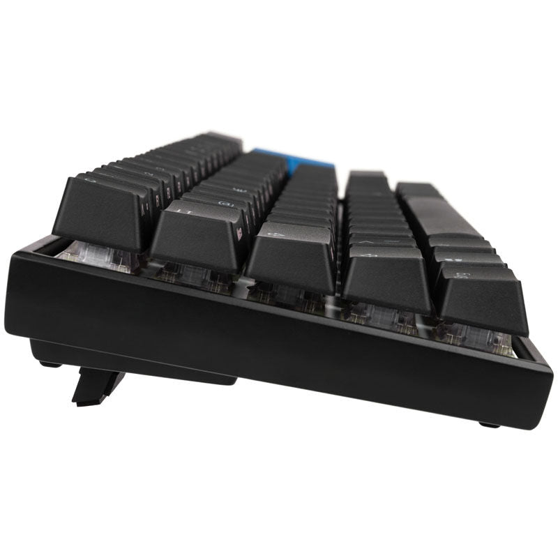 Nærbilde av PBT Double-Shot-tastaturhetter på Ducky Mecha Mini
