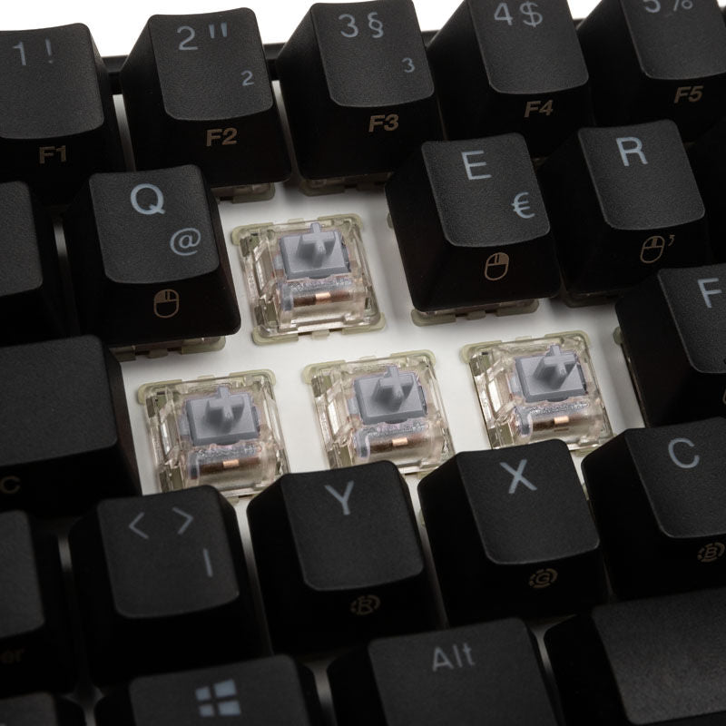 RGB LED-belysning på Ducky Mecha Mini gamingtastatur 60% RGB MX-Speed-Silver svart