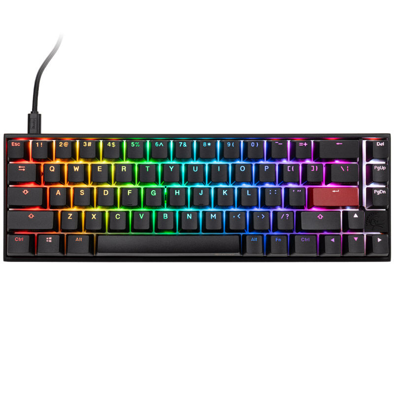 Ducky Mecha Pro SF gamingtastatur bakside med tilkoblinger