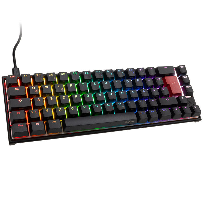 Ducky Mecha Pro SF gamingtastatur 65% MX-Speed Silver RGB forfra
