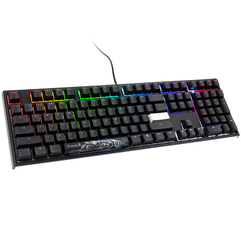 Ducky One 2 Backlit PBT gamingtastatur RGB MX-Black svart forfra