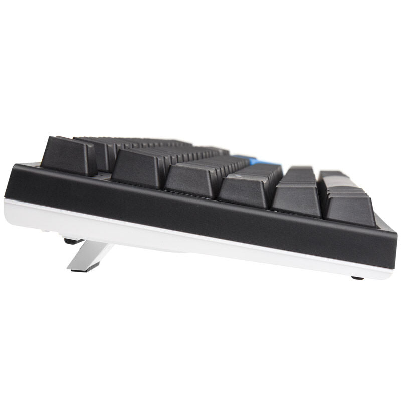 Ducky One 2 Backlit PBT gamingtastatur RGB MX-Nature-White svart montert på skrivebord