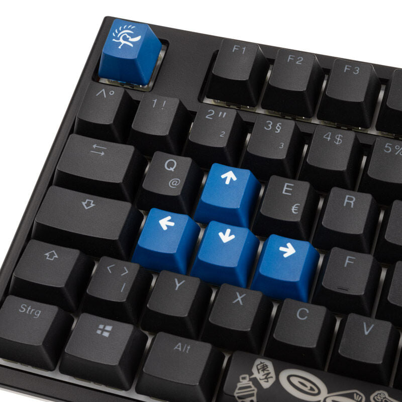 Makro- og multimediataster på Ducky One 2 Backlit PBT gamingtastatur RGB MX-Nature-White svart