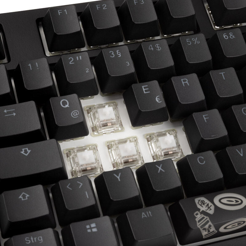 RGB-effekter på Ducky One 2 Backlit PBT gamingtastatur RGB MX-Nature-White svart