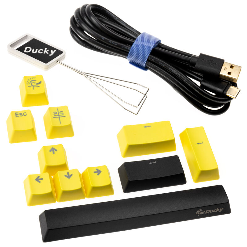 Ducky One 2 Pro Mini gamingtastatur RGB Cherry Silent Red vinkeljustering