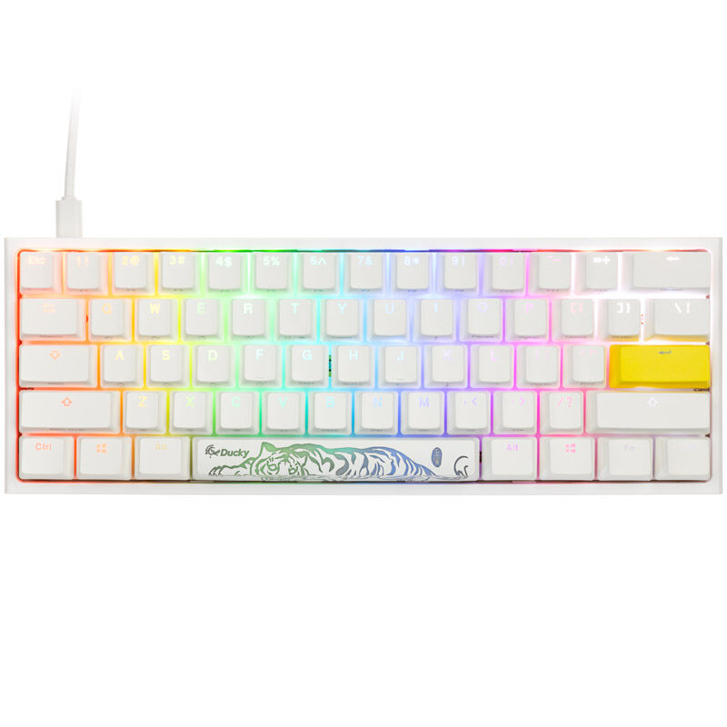Ducky One 2 Pro Mini White gamingtastatur bakside
