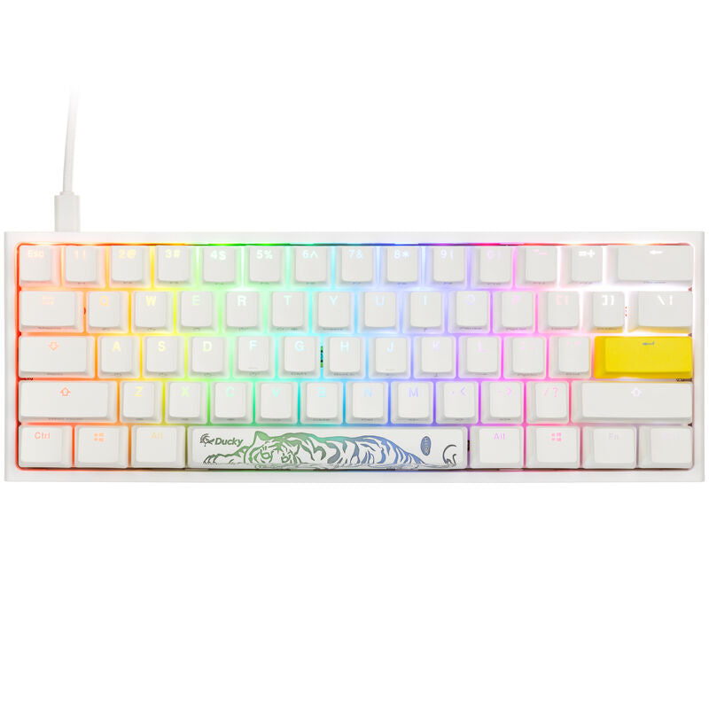 Ducky One 2 Pro Mini White gamingtastatur bakside
