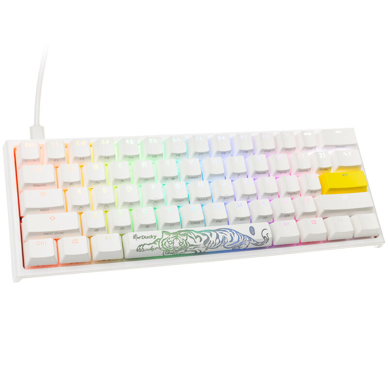 Ducky One 2 Pro Mini White gamingtastatur forfra