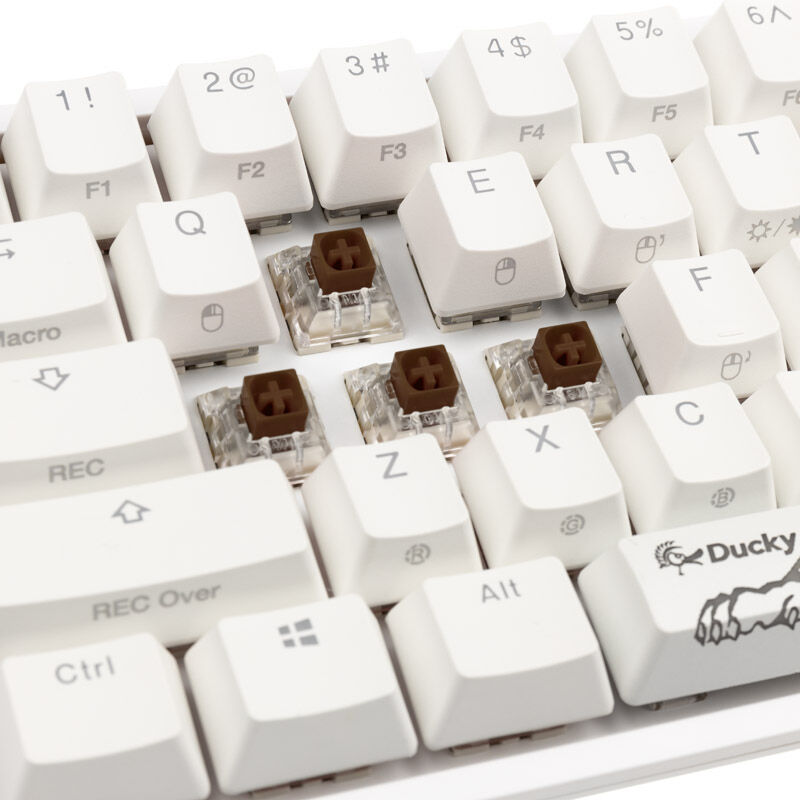 Ducky One 2 Pro Mini White gamingtastatur RGB Kailh Brown US - Ducky