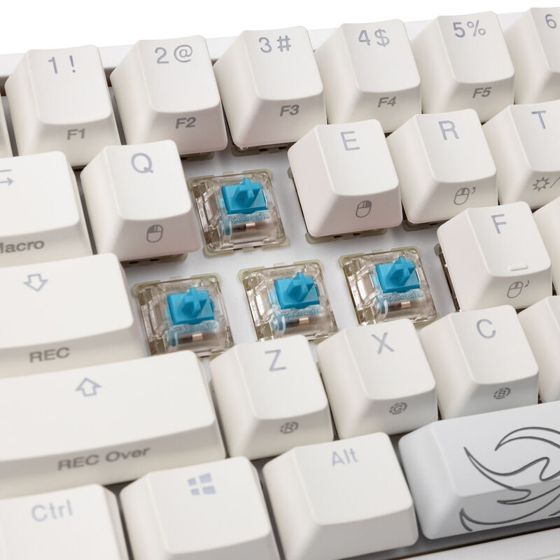 Sideprofil av Ducky One 2 Pro Mini White tastatur
