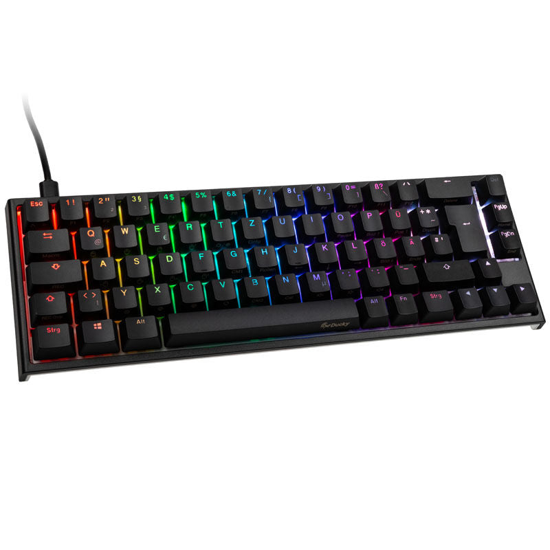 Ducky One 2 SF gamingtastatur 65% MX-Speed-Silver RGB svart forfra