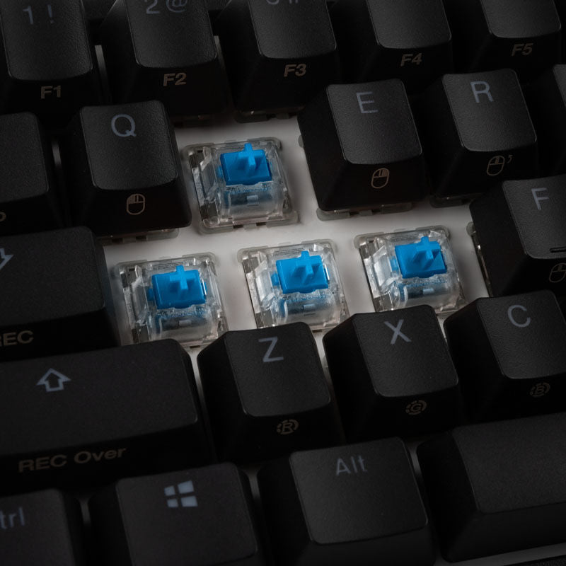 Ducky One 2 SF gamingtastatur MX-Blue RGB 65 % svart USB Type-C kabel