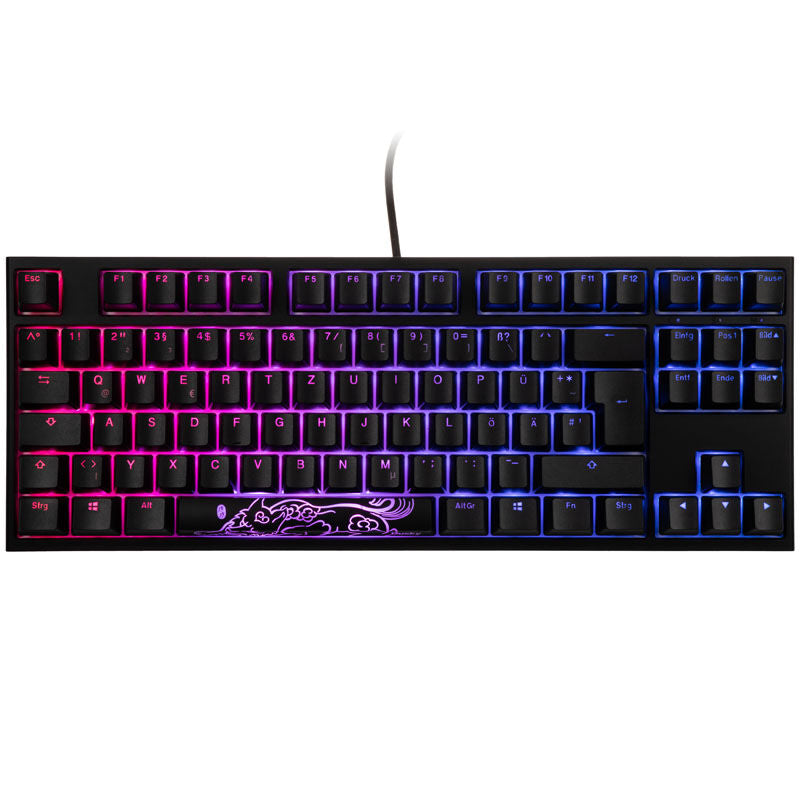 Ducky One 2 TKL PBT gamingtastatur RGB MX-Black svart bakside