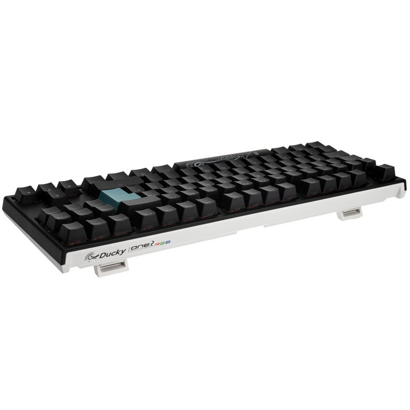 Detalj av Ducky One 2 TKL PBT gamingtastatur RGB MX-Black svart taster