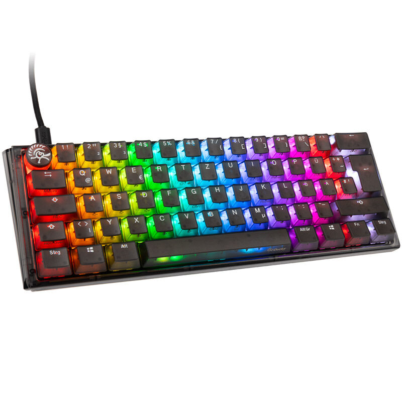 Ducky One 3 Aura Black Mini gamingtastatur RGB MX-Speed-Silver forfra