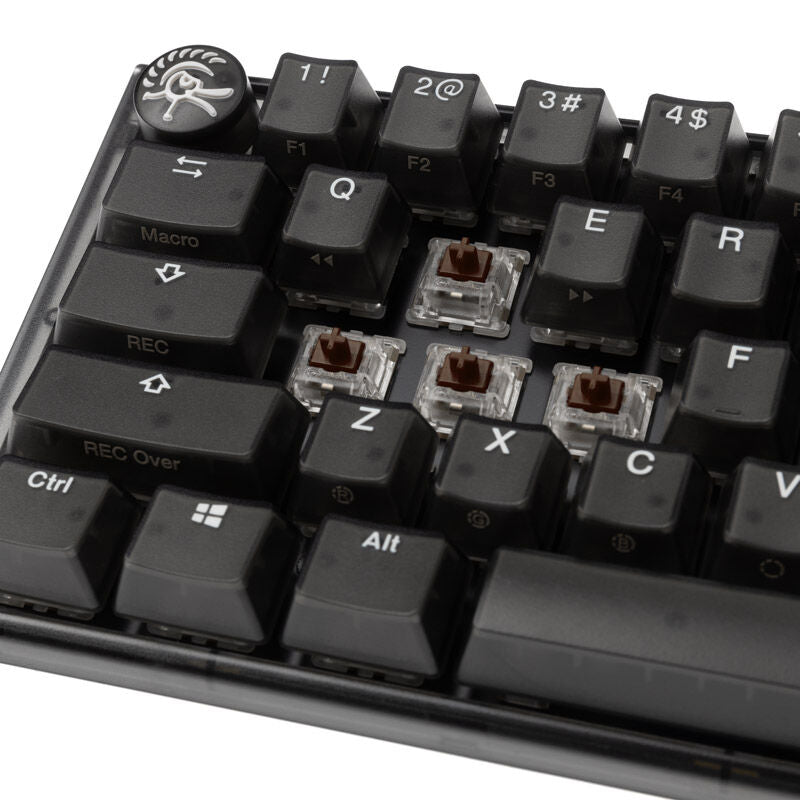 Detalj av Ducky One 3 Aura Black SF gamingtastatur 65% RGB-belysning