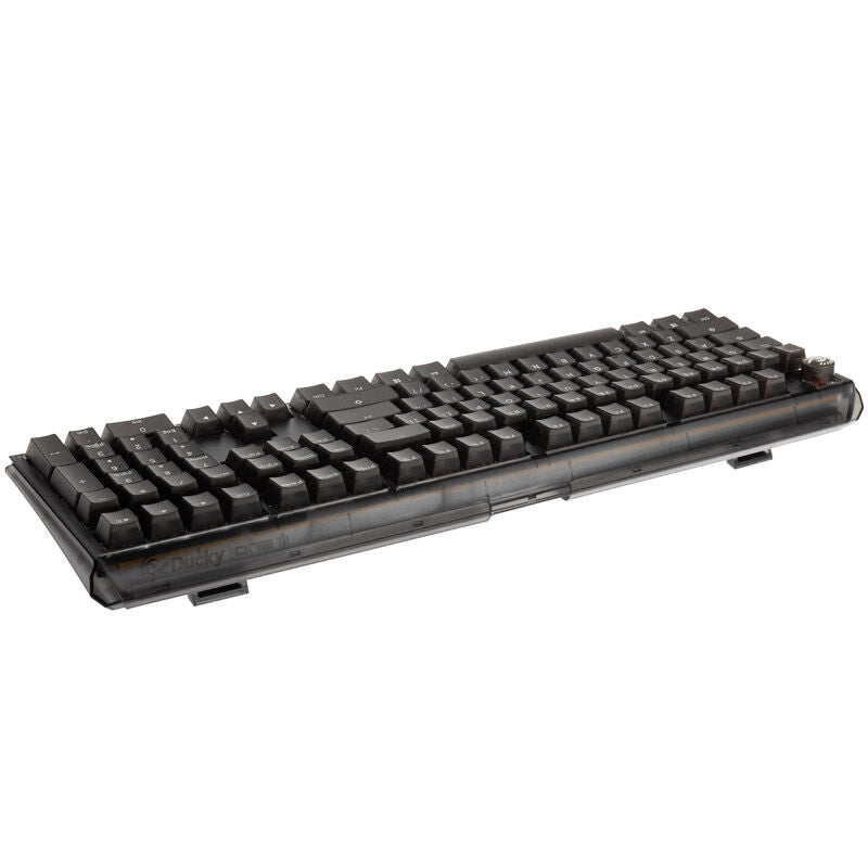 Detalj av Cherry MX Speed Silver brytere i Ducky One 3 Aura Black