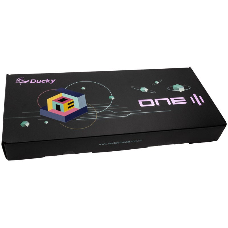 Ducky One 3 Aura Black TKL RGB tastatur med fremhevede Pudding-keycaps