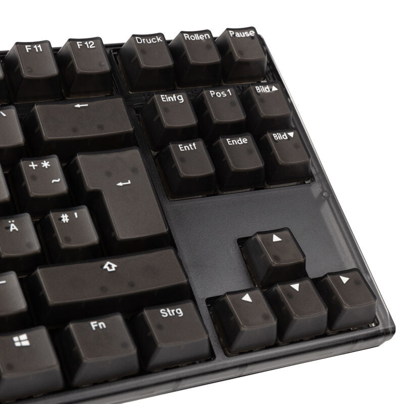 Nærbilde av Ducky One 3 Aura Black TKL gamingtastatur RGB USB-C port