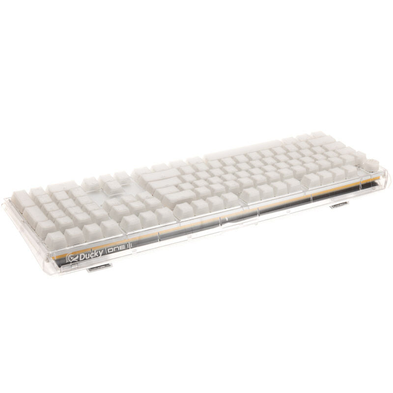 Ducky One 3 Aura White gamingtastatur detalj av tastatur
