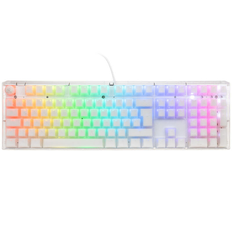 Ducky One 3 Aura White gamingtastatur RGB bakside