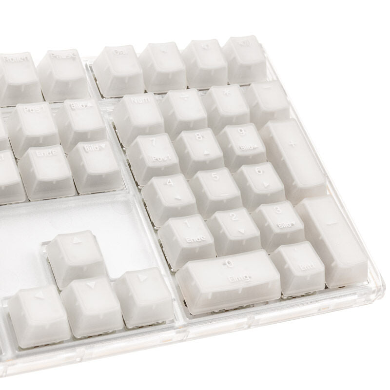 Ducky One 3 Aura White gamingtastatur RGB sideprofil