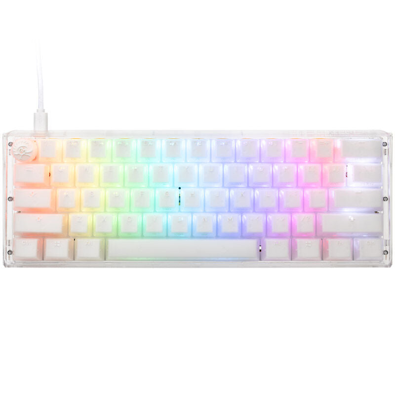 Ducky One 3 Aura White Mini gamingtastatur 60% bakside