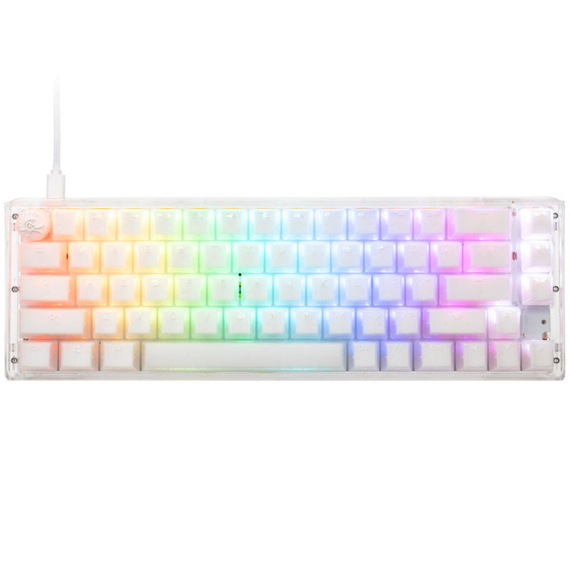 Ducky One 3 Aura White SF 65% gamingtastatur bakside