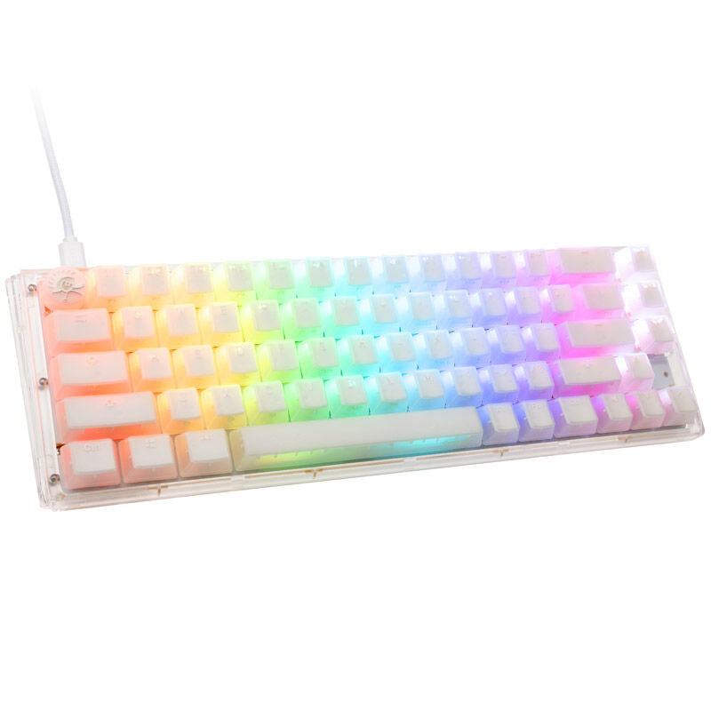 Ducky One 3 Aura White SF 65% gamingtastatur forfra