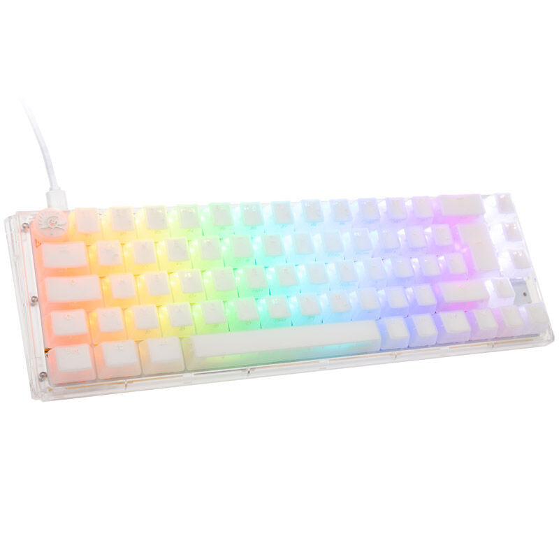Ducky One 3 Aura White SF gamingtastatur 65% forfra