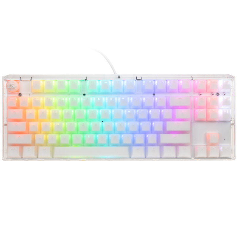 Ducky One 3 Aura White TKL gamingtastatur RGB MX-Speed-Silver bakside
