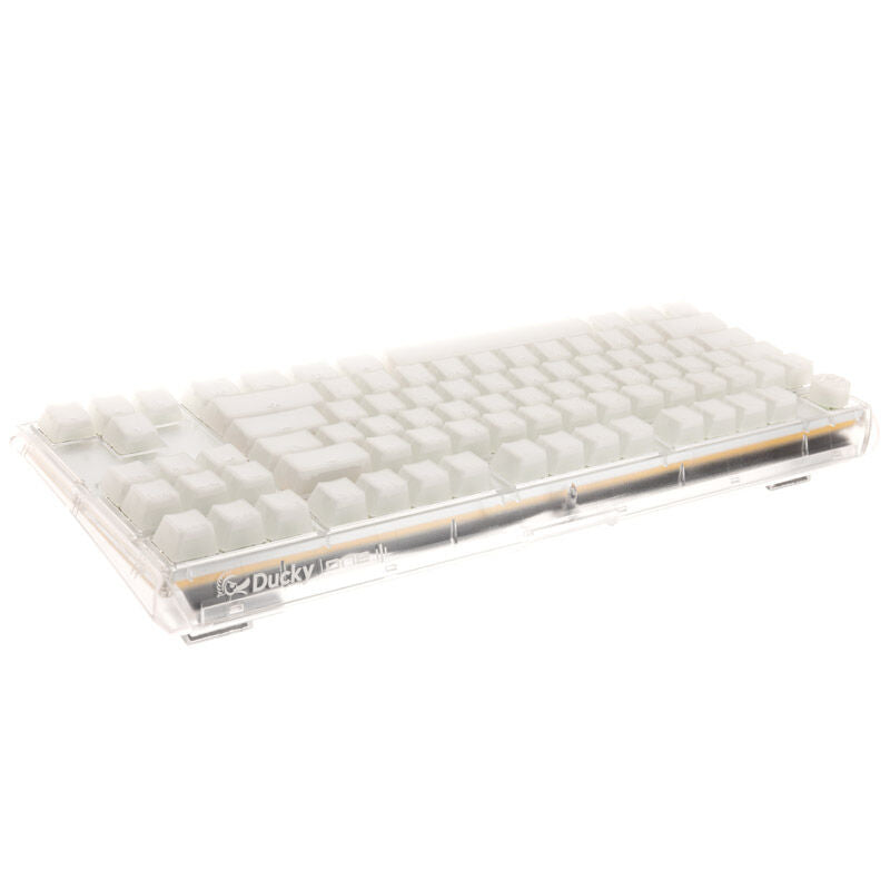 Ducky One 3 Aura White TKL gamingtastatur RGB MX-Speed-Silver detalj av tastatur