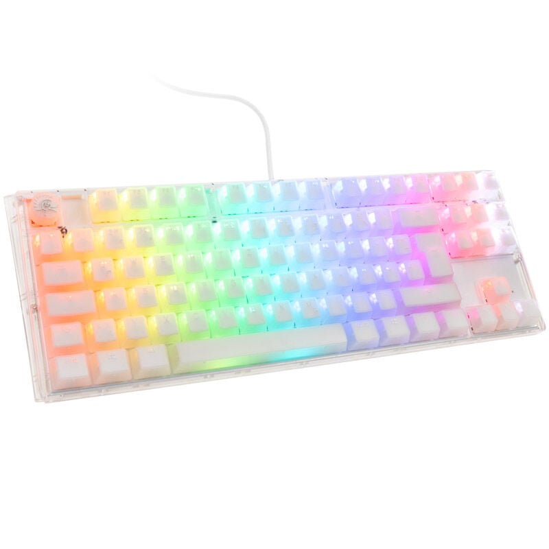 Ducky One 3 Aura White TKL gamingtastatur RGB forfra